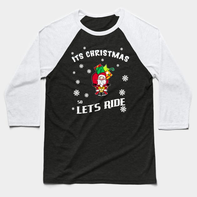 Sportbike Its Christmas So Lets Ride!  Biker Motorcycle t shirt Baseball T-Shirt by Antzyzzz